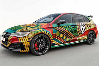 design a custom vehicle wrap, cars