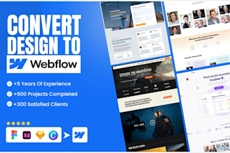 develop a modern and responsive website for you, figma to web flow