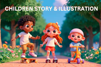 ghostwrite children story book, kid story book illustration, kids story writing
