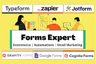 design and create jotform, typeform, cognito form, surveys