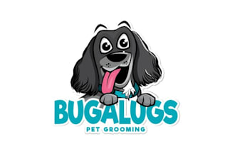 design pet grooming fun logo for bugalugs dog shampoo