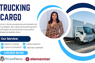 create logistics trucking dispatch freight moving company transportation website