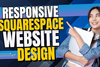 build responsive squarespace website design and update squarespace website