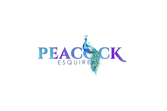 design unique peacock esquire logo