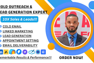 do cold email and linkedin outreach, lead generation and appointment booking