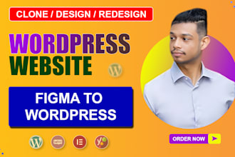 clone, redesign or wix, weebly, figma to wordpress website design development