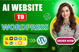 convert ai website to wordpress with lovable, replit, hostinger ai, base44