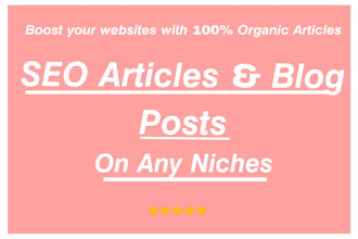 do SEO article writing, blog post writing or content writing