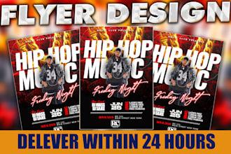design event, club, church dj, party poster or flyers