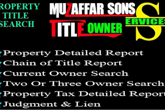 provide property title search report for you