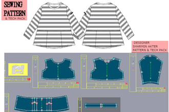make garment ,clothing sewing pattern and grading