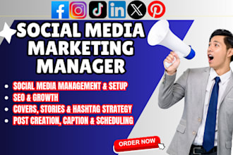 be your social media marketing manager and content creator