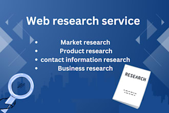 do web research  online research for you