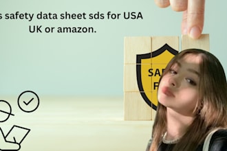 write ghs safety data sheet sds for USA uk or amazon