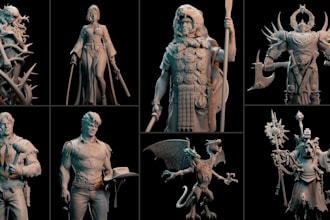 sculpt your 3d character, miniatures and bust for 3d printing