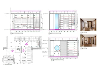 create shop or millwork drawings for kitchen wardrobes and furniture