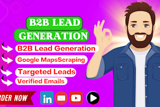 provide targeted b2b lead generation, google maps scraping , email list building