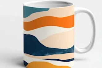draw custom coffee mug design for your pod business