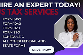 prepare and efile US tax returns for llc, individual, business 1040, 1120, 1065