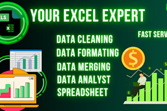 clean, formate, merge, split data in excel