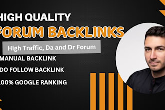 do manual posting high da dr niche forum backlink forum profile link