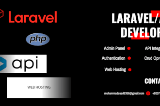 create admin panel, rebuild, redesign, or create custom laravel website