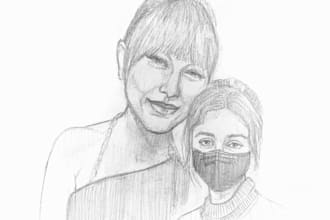 draw a stunning pencil portrait with your fav celebrity
