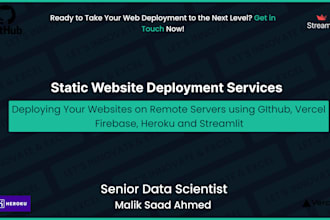 host and deploy static website on netlify, vercel, heroku and github pages