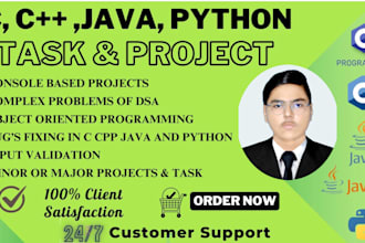 help you in creating your c cpp  java and python  projects