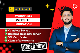 backup, migrate, transfer your wordpress website to new host