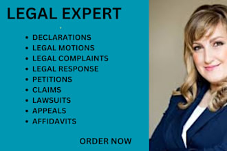 draft lawsuits, complaints, petitions, motions appeal, injunctions, answer, nda