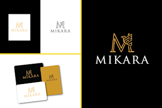 make modern minimalist initial stunning business logo design