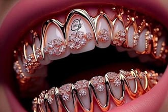 do any type of custom grillz teeth jewelry design 3d animation