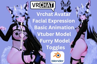 upload vrc avatar, rig 3d vrchat character, ar vr anime vtuber model in unity