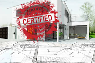 provide california and washington architectural stamps for city permit