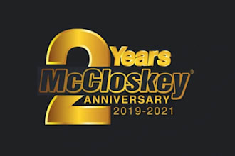 draw anniversary, sports or event logo professionally