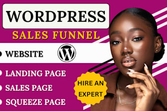 do wordpress sales funnel landing page sales page squeeze page homepage