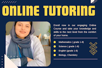 teach math, science, english, biology and chemistry
