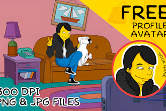 te dibujo tu foto al puro estilo de los simpson a tu gusto