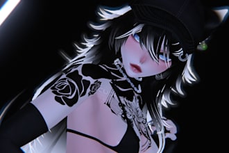 do custom vrchat avatar rigged furry model 3d vtuber vr character nsfw avatar