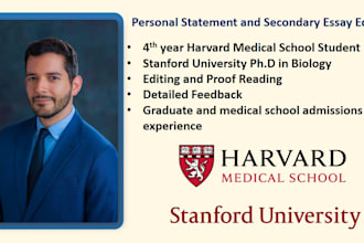 polish your med school essays by harvard student