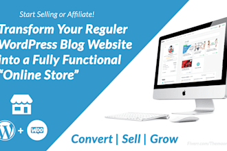 convert your wordpress site into a fully functional ecommerce store