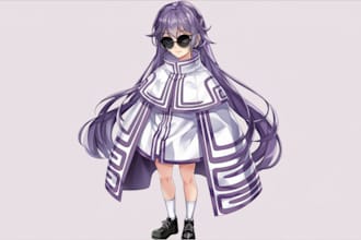 model vtubers, vrchat world or dakimakura, vtubers logo, pet, mascot or assets