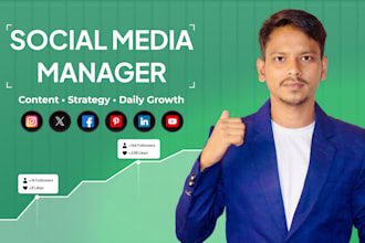 be your social media account marketing manager and content creator