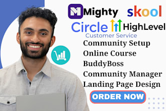 setup mighty networks, skool online community management circle so online course