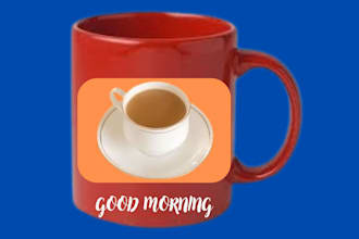 create designs for mug, star bucks cold cup, tumbler t shirt design, cap design