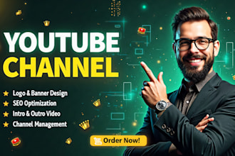 create and set up professional branding youtube channel and video SEO