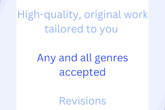 write a custom story or ghostwrite an essay for you