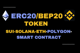 create token bep20, erc20, sui token, ethereum custom token smart contract audit