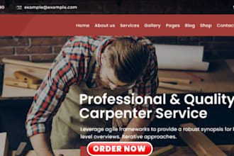 build carpentry website furniture website woodworking website carpentry leads
